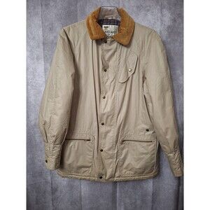 Vintage Lakeland Chore Jacket Barn Coat Womens Sz 40 Large Nylon Corduroy Collar